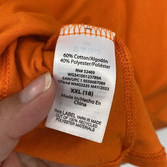 Wonder Nation T-shirt Nature Club Mountains Orange Cropped Oversized XXL 18 - Picture 7 of 7